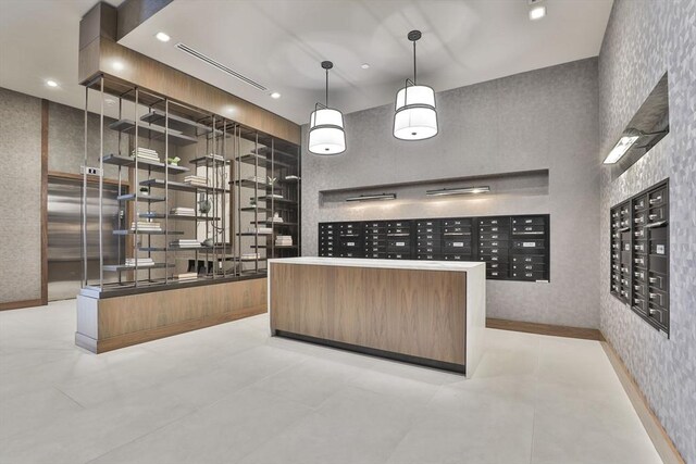 18 Artisan Dr Unit 208, Salem, NH 03079 - surrounding community with mail area, wallpapered walls, and recessed lighting