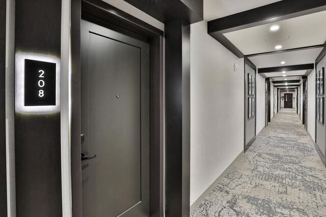 18 Artisan Dr Unit 208, Salem, NH 03079 - corridor with elevator, baseboards, and recessed lighting