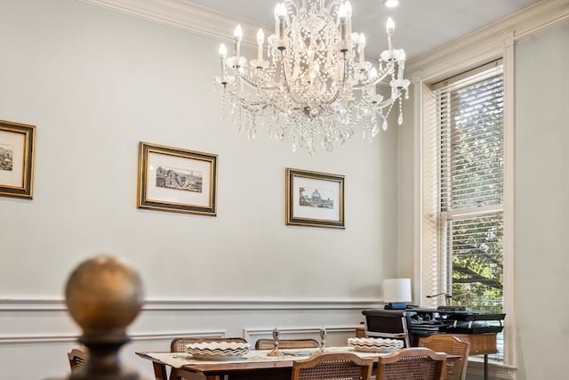 341 Beacon Unit 2F, Boston, MA 02116 - sitting room with crown molding, healthy amount of natural light, a chandelier, and an office area
