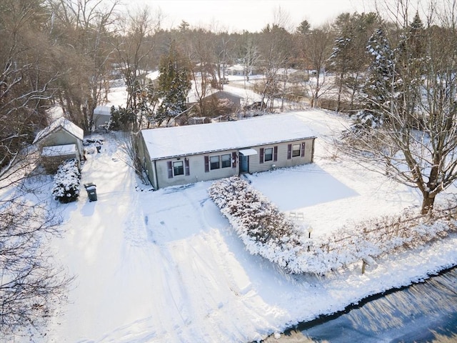 view of snowy aerial view