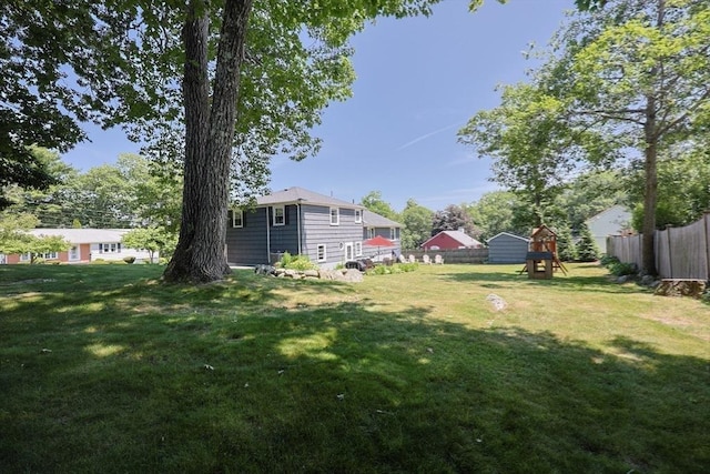 61 Colwell, Dedham, MA 02026 - view of yard with a playground