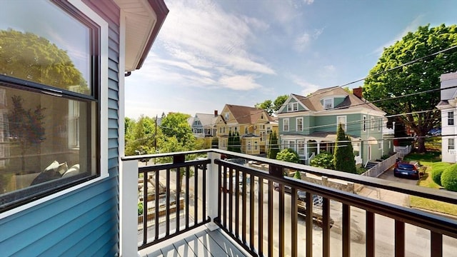balcony with a residential view