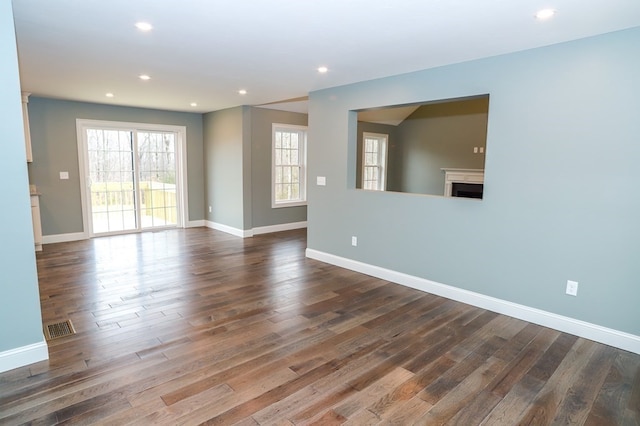 empty room featuring hardwood / wood-style flooring