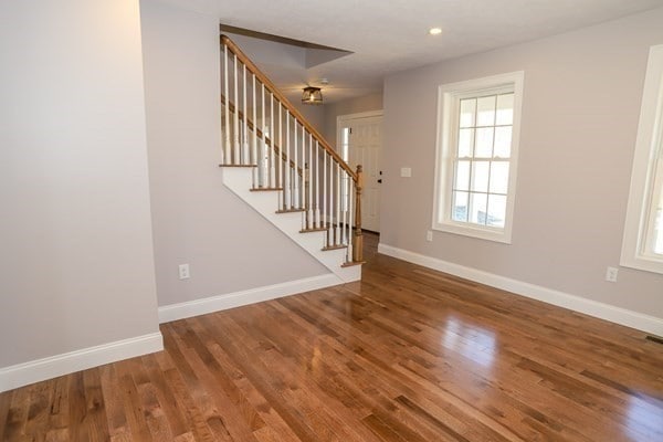 empty room featuring hardwood / wood-style flooring