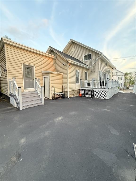 808 Walnut St, Fall River, MA 02720 - view of front of property featuring a deck