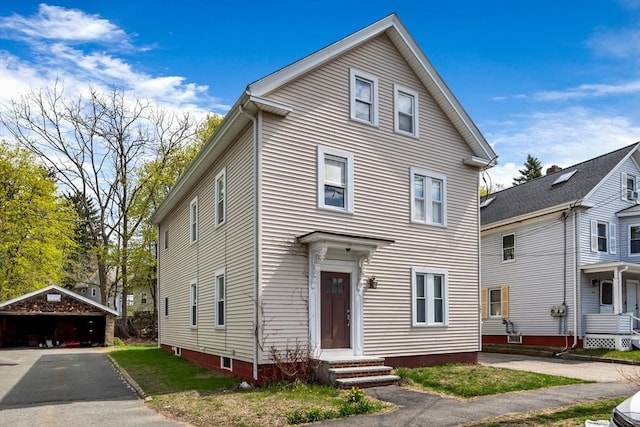 view of front of home with entry steps