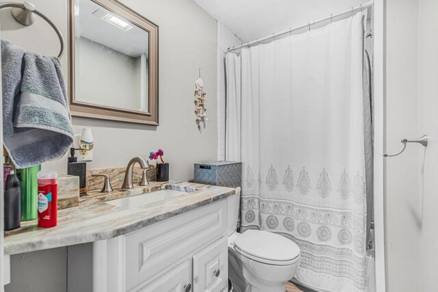 full bath with vanity and toilet
