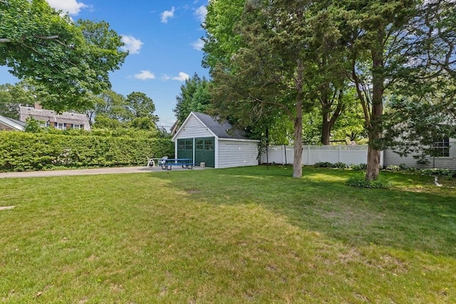 590 Hatherly Rd, Scituate, MA 02066 - view of yard with an outbuilding and a patio area