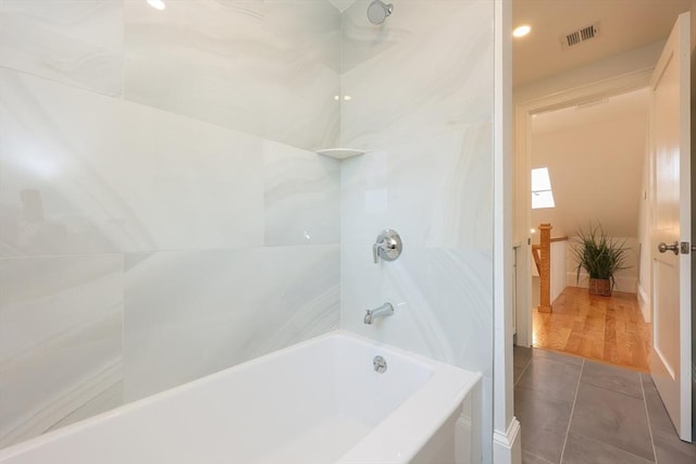 179 Main Unit 2, Medford, MA 02155 - bathroom with tile patterned floors and shower / bath combination