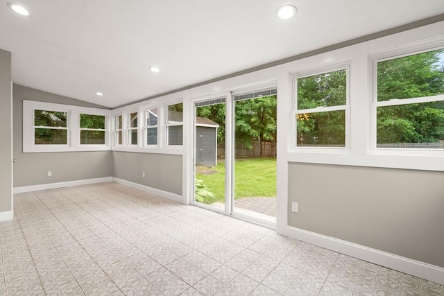 13 Campello Rd, Framingham, MA 01701 - unfurnished sunroom with healthy amount of natural light and lofted ceiling