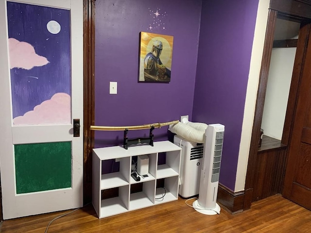 interior space with wood finished floors