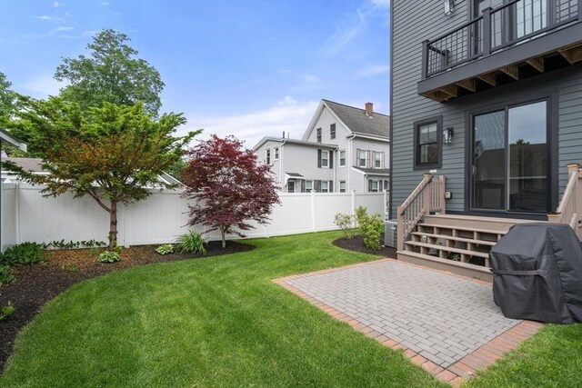 68 Summer St Unit B, Natick, MA 01760 - view of yard with a balcony and a patio area