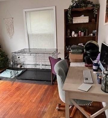 dining room with hardwood / wood-style floors