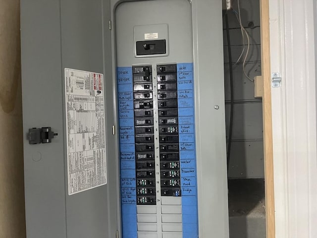 utility room with electric panel