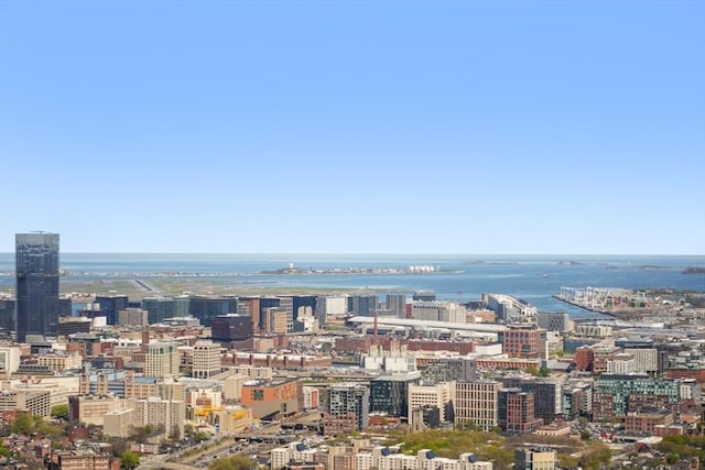 view of city featuring a water view