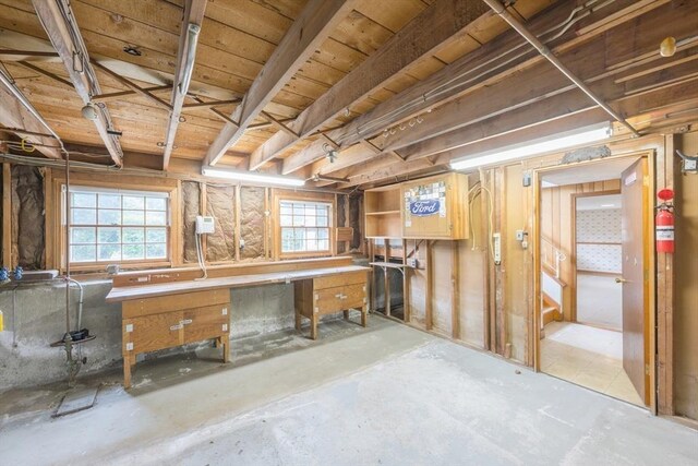 28 Marks Rd, Weymouth, MA 02189 - miscellaneous room with a workshop area
