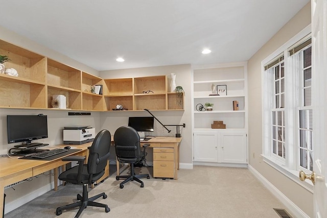 5 Mckinley Dr, Acton, MA 01720 - office area with light colored carpet, baseboards, and recessed lighting