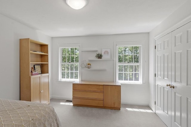5 Mckinley Dr, Acton, MA 01720 - bedroom featuring multiple windows, light colored carpet, baseboards, and a closet
