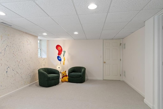 5 Mckinley Dr, Acton, MA 01720 - unfurnished room with carpet, recessed lighting, a drop ceiling, and baseboards