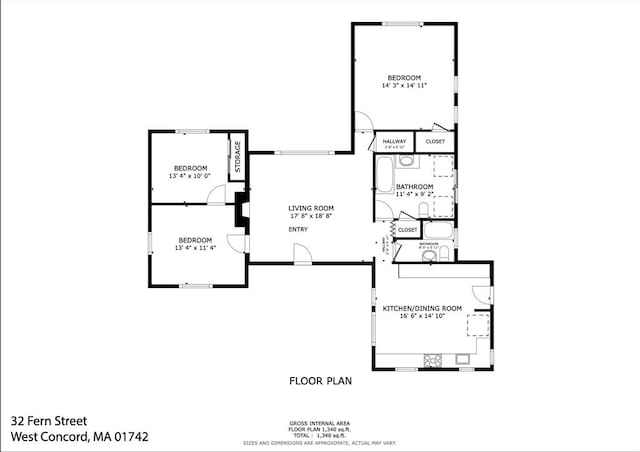 32 Fern St, Concord, MA 01742 - property floor plan