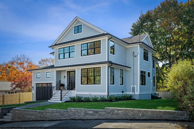 view of front of house with a front yard