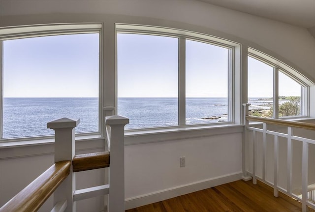 240 Atlantic Rd, Gloucester, MA 01930 - unfurnished sunroom with a water view