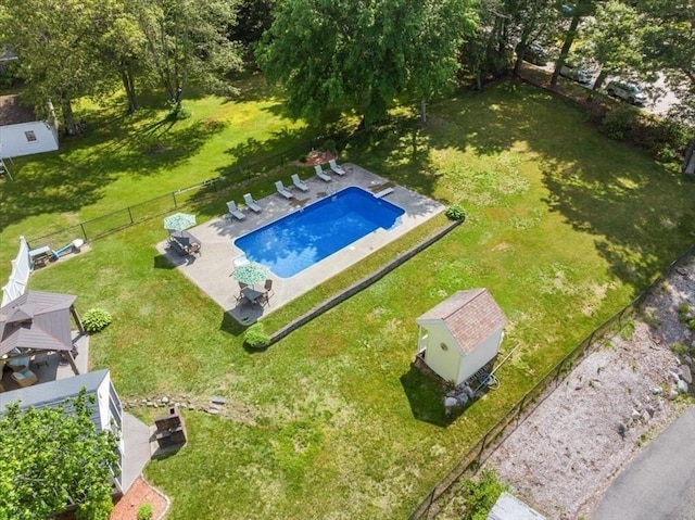 472 Potter Rd, Framingham, MA 01701 - bird's eye view of a pool area