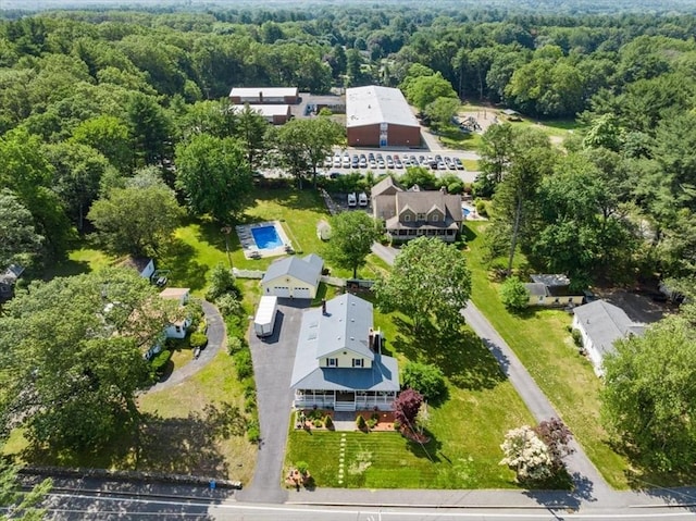 472 Potter Rd, Framingham, MA 01701 - bird's eye view of a heavily wooded area