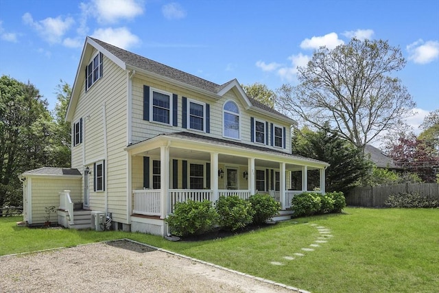 71 Sixth St N, Edgartown, MA 02539 - colonial home featuring a porch