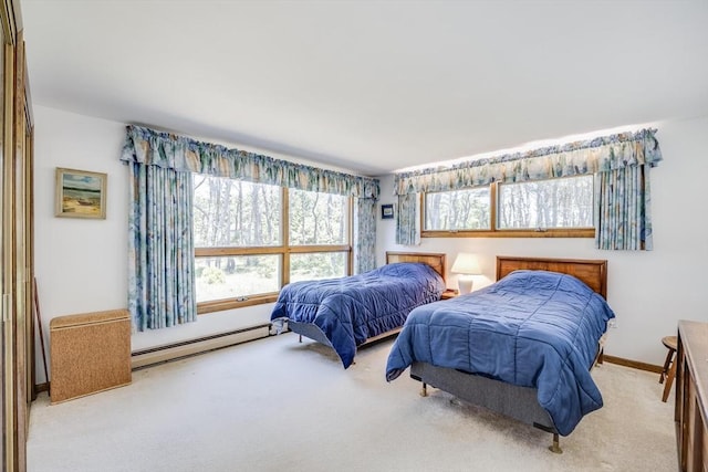 72 Highland Rd, Truro, MA 02666 - bedroom with baseboard heating and carpet floors