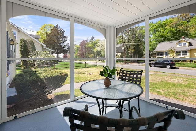 sunroom / solarium featuring a wealth of natural light