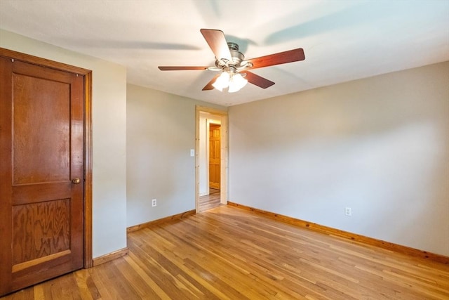 41 Yvette St, Chicopee, MA 01020 - unfurnished bedroom with light wood-style flooring and ceiling fan