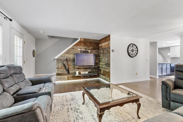 13 Berrington Rd Unit 13, Leominster, MA 01453 - living area with wood finished floors and wood walls