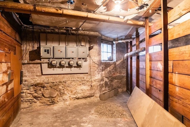 below grade area featuring electric panel