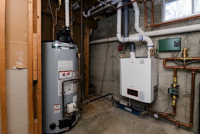 utilities featuring water heater and tankless water heater