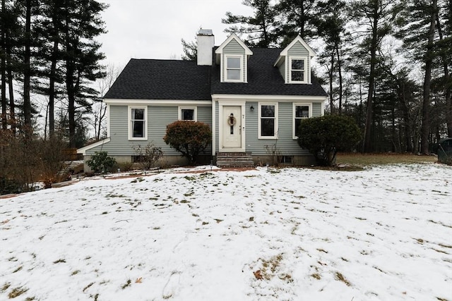 view of cape cod home