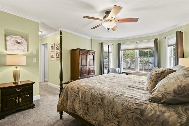 7 Myra Ln Unit 11, Worcester, MA 01606 - carpeted bedroom featuring ornamental molding, baseboards, and a ceiling fan