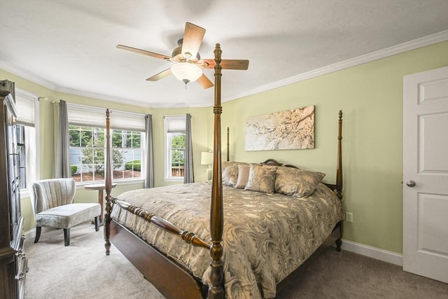 7 Myra Ln Unit 11, Worcester, MA 01606 - carpeted bedroom featuring ornamental molding, baseboards, and a ceiling fan