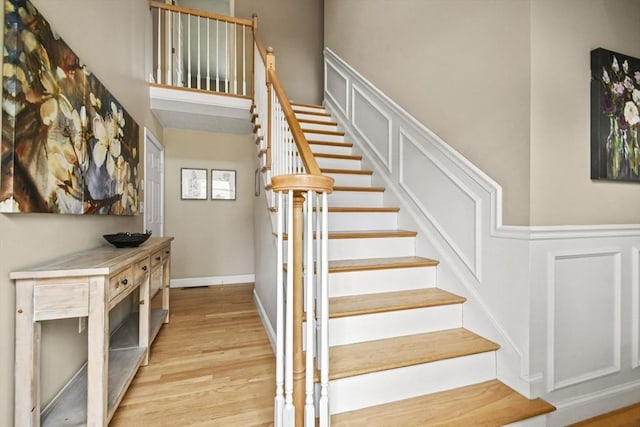 7 Myra Ln Unit 11, Worcester, MA 01606 - stairway with wood finished floors and a wainscoted wall