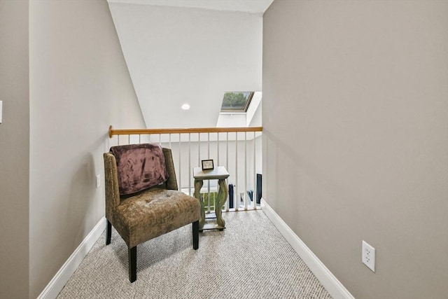 7 Myra Ln Unit 11, Worcester, MA 01606 - sitting room with carpet flooring, a skylight, and baseboards