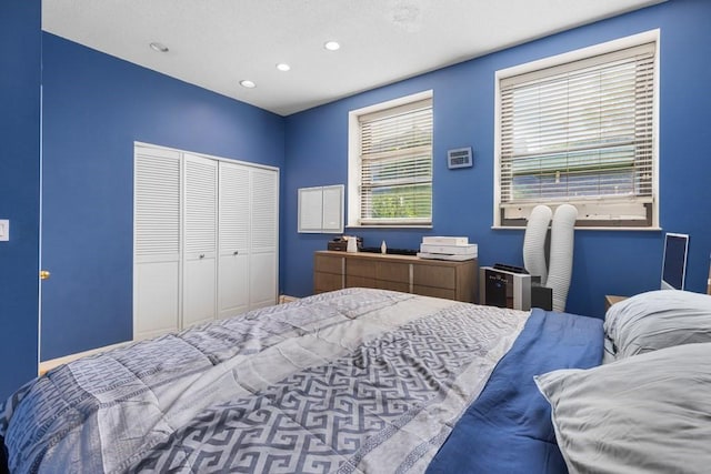 80 Beaumont St Unit 101, Boston, MA 02124 - bedroom with recessed lighting and a closet