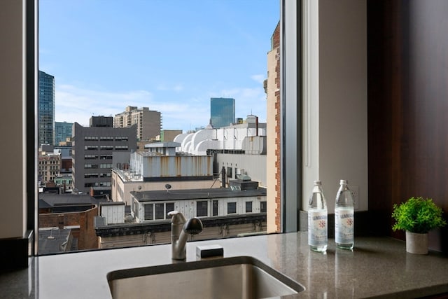 interior space featuring sink and a healthy amount of sunlight