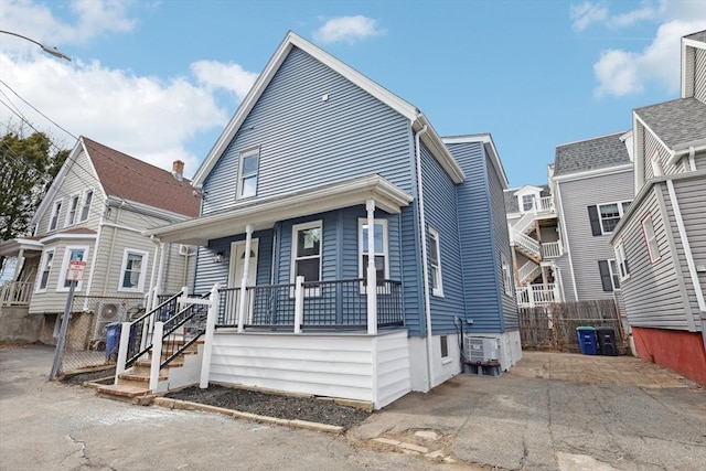 view of front of house with covered porch