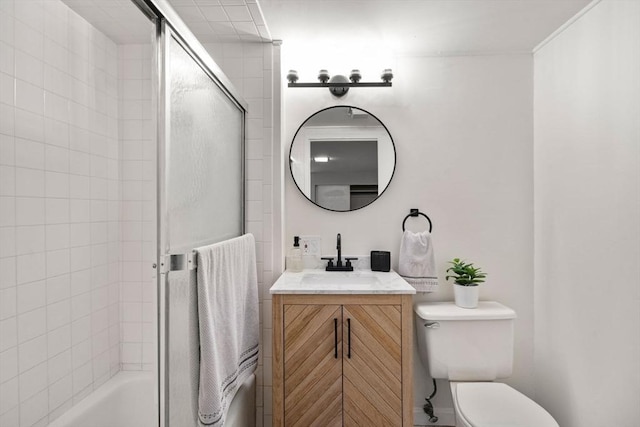 full bathroom with vanity and toilet