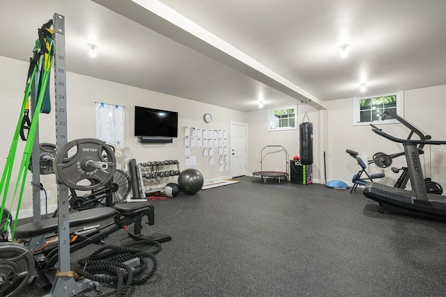 view of exercise room