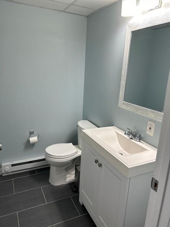 450-458 Riverside Dr Unit 2, Lawrence, MA 01841 - bathroom featuring a baseboard radiator, vanity, and tile patterned flooring