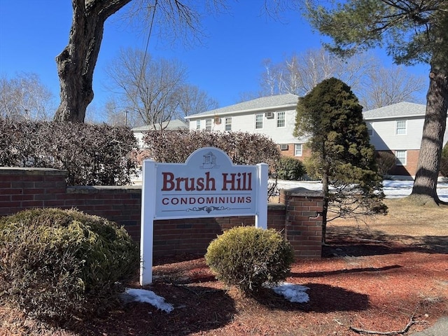 view of community sign