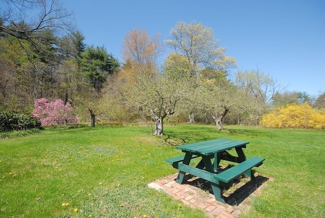 surrounding community featuring a lawn
