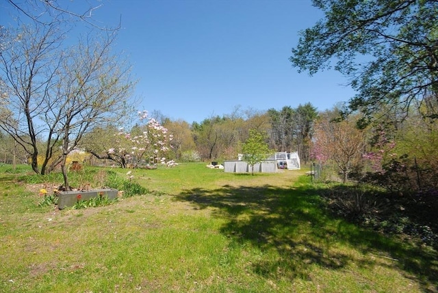 view of yard featuring an outbuilding