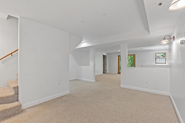 26 Sam Cobb Ln, Princeton, MA 01541 - below grade area with carpet floors and stairs